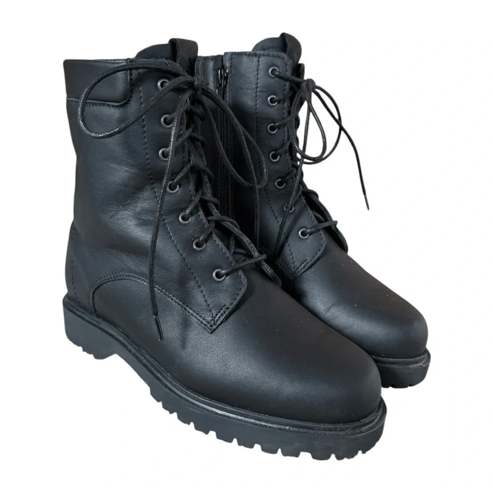 Anfibio Kiara Leather Wool-Lined Winter Boots Size 9 - Picture 10 of 12
